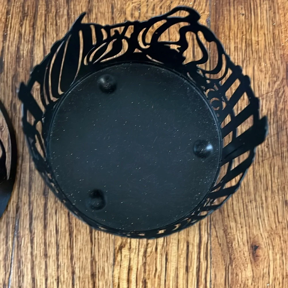 PUMPKIN CANDLE SLEEVE - BLACK METAL PUMPKIN PATCH CUT OUT